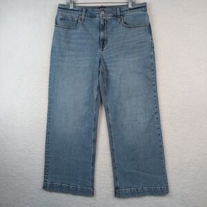 J Crew Classic Wide Leg Jeans Women's 30 PETITE Stretch Medium Wash